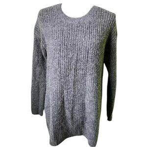 Halogen Women’s Gray Tunic Crewneck Sweater XS